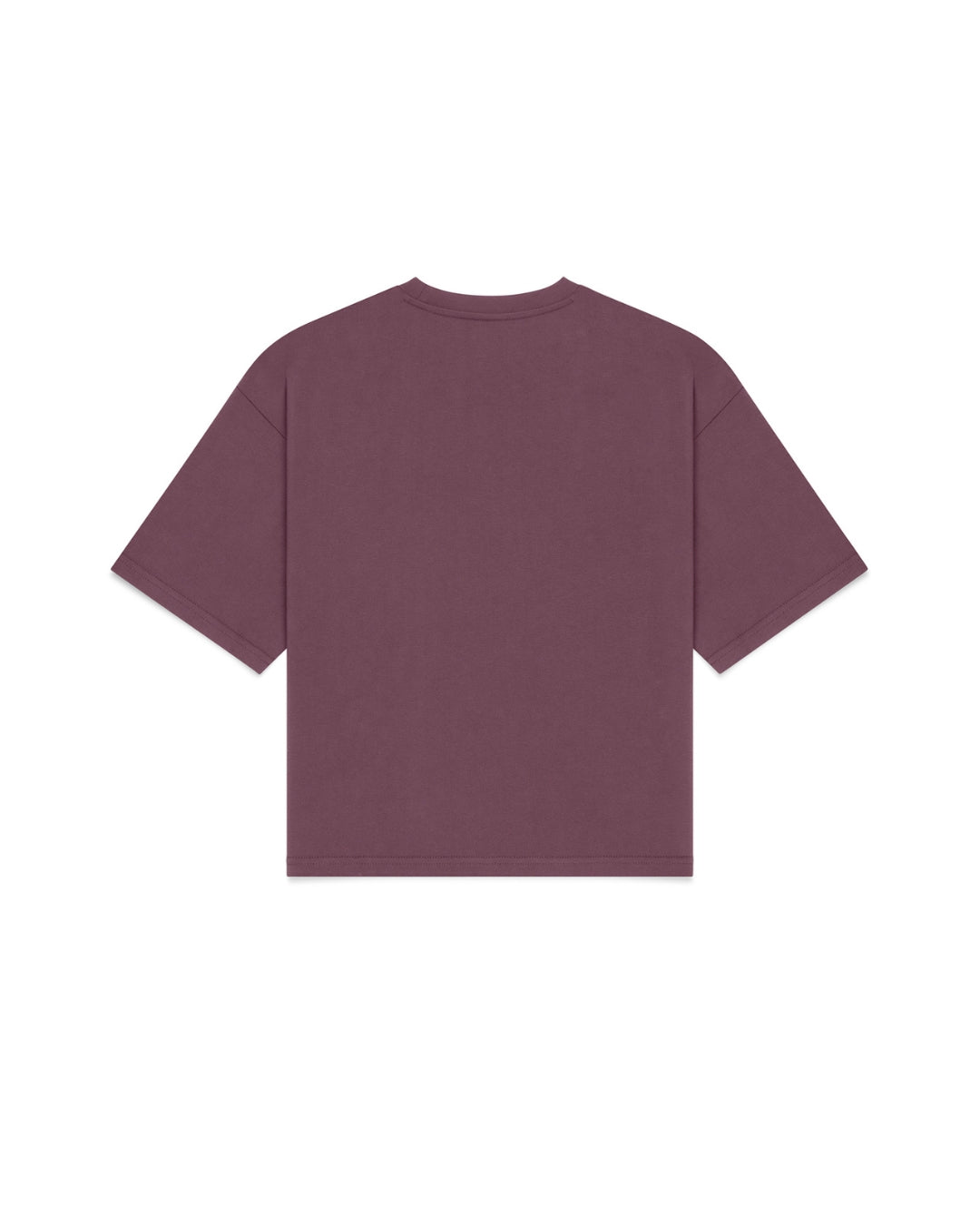 Cropped Basic Tee (Burgundy)
