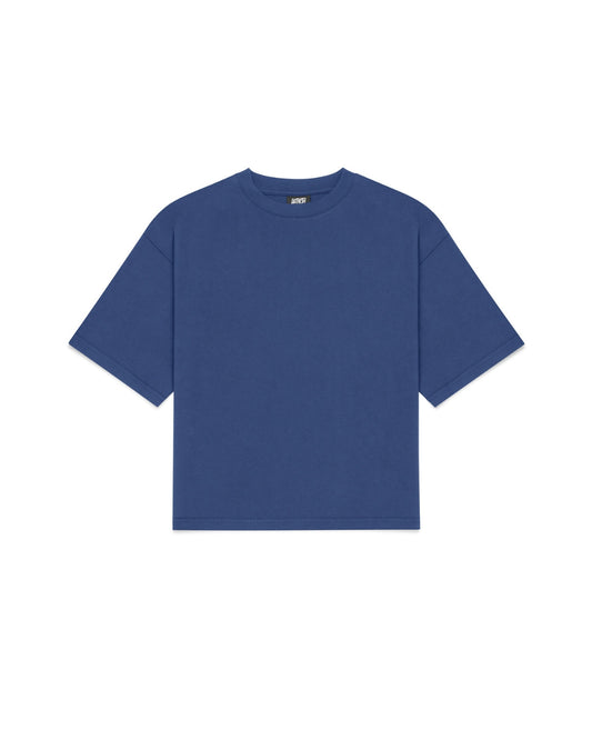 Cropped Basic Tee (Navy)