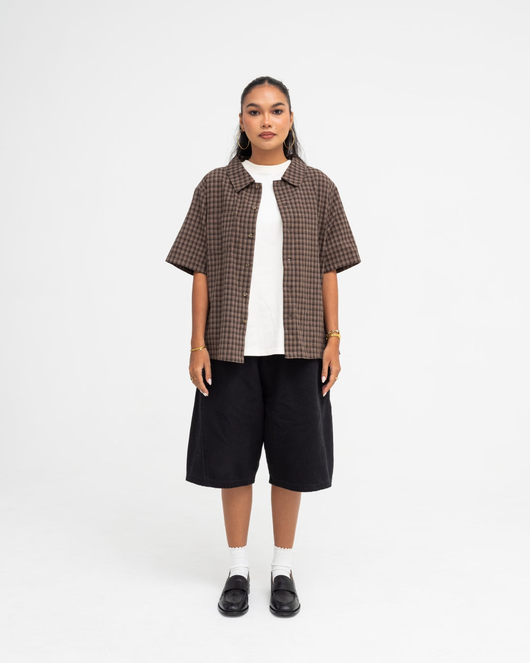 Baggy Panel Shorts (Black)