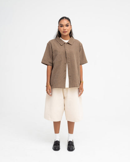 Baggy Panel Shorts (Ecru)
