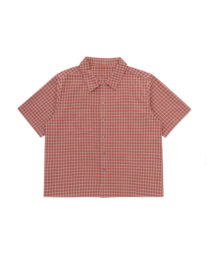 Short Sleeve Shirt (Red Plaid)