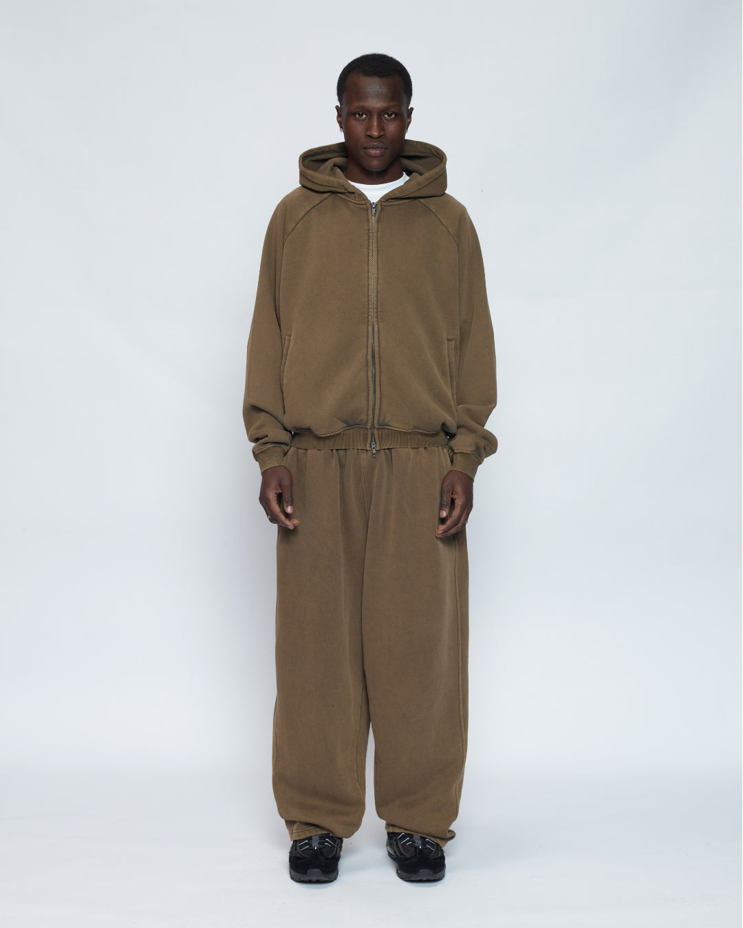 Baggy Trackies (Washed Olive)