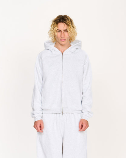 Zip Up Hoodie (Marle White)