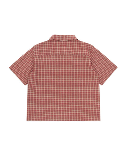 Short Sleeve Shirt (Red Plaid)