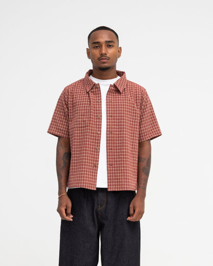 Short Sleeve Shirt (Red Plaid)
