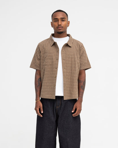 Short Sleeve Shirt (Olive Plaid)