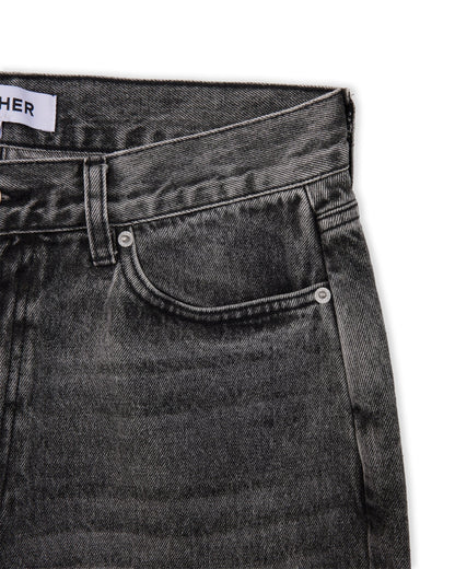 Wide Leg Jeans (Grey)