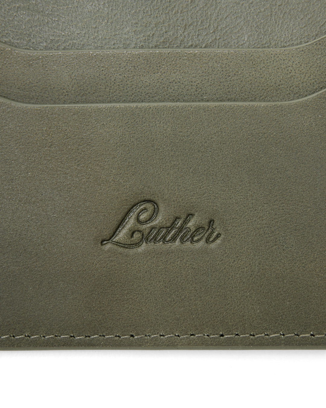 Leather Card Holder (Olive)