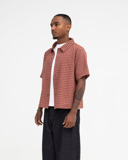 Short Sleeve Shirt (Red Plaid)