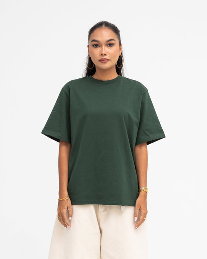 Cropped Basic Tee (Forest Green)