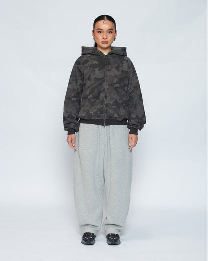 Zip Up Hoodie (Dark Camo)
