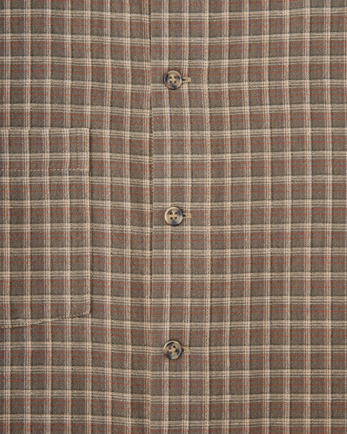 Short Sleeve Shirt (Olive Plaid)