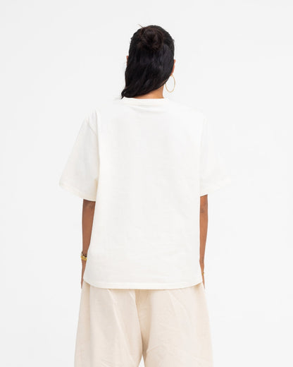 Cropped Basic Tee (Off White)