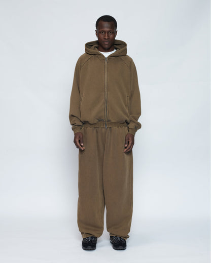 Zip Up Hoodie (Washed Olive)