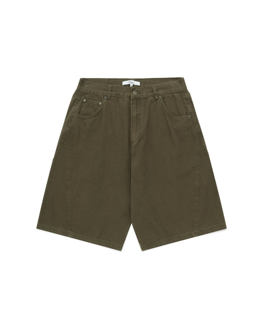 Baggy Panel Shorts (Khaki)